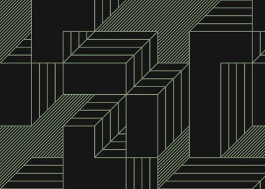 Edward Zajecs 2. Cubo 'nun 1971' deki uygulaması. Esasen 8 taştan oluşan bir Truchet fayans seti ve yerleştirme sanatı illüstrasyonu için kurallar.