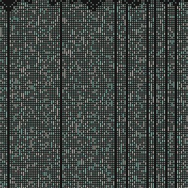 Kural 218 Komşuları 3 İlköğretim Hücresel Otomaton Rastgele tohum Örnek Uygulaması