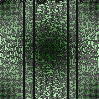 Kural 233 Komşuları 3 İlköğretim Hücresel Otomaton Rastgele tohum Örnek Uygulaması