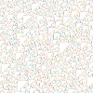 Kural 102 Komşuları 3 İlköğretim Hücresel Otomaton Rastgele tohum Örnek Uygulaması