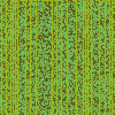 Kural 221 Komşular 3 İlköğretim Hücresel Otomaton Rastgele tohum Örnek Uygulaması