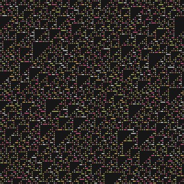 Kural 102 Komşuları 3 İlköğretim Hücresel Otomaton Rastgele tohum Örnek Uygulaması