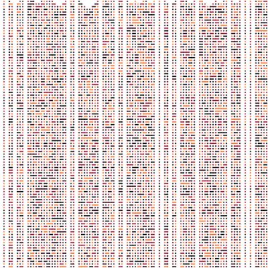 Kural 222 Komşular 3 İlköğretim Hücresel Otomaton Rastgele tohum Örnek Uygulaması