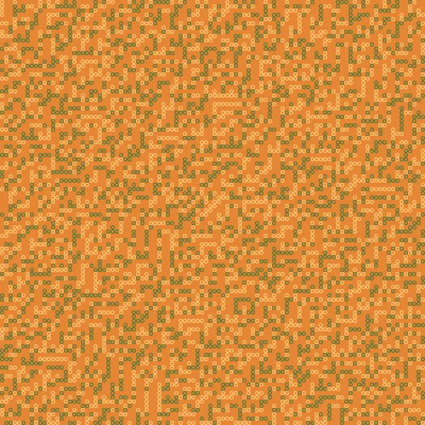 Kural 45 Komşuları 3 İlköğretim Hücresel Otomaton Rastgele tohum Örnek Uygulaması