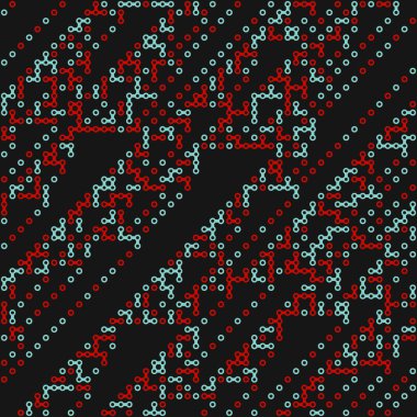 106. Kural Komşuları 3. İlköğretim Hücresel Otomaton Rastgele tohum Örnek Uygulaması