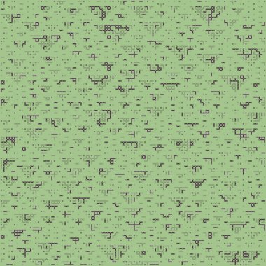 Kural 129 Komşuları 3 İlköğretim Hücresel Otomaton Rastgele tohum Örnek Uygulaması