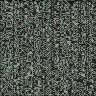 Kural 50 Komşuları 3 İlköğretim Hücresel Otomaton Rastgele tohum Örnek Uygulaması