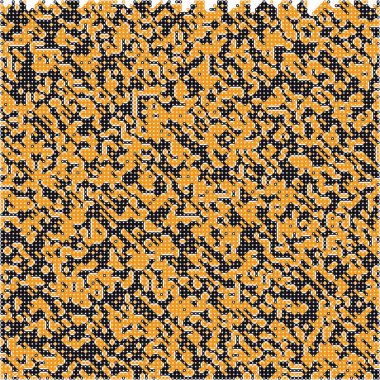 Kural 238 Komşuları 3 İlköğretim Hücresel Otomaton Rastgele tohum Örnek Uygulaması