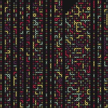 Kural 206 Komşuları 3 İlköğretim Hücresel Otomaton Rastgele tohum Örnek Uygulaması