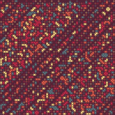 Kural 191 Komşuları 3 İlköğretim Hücresel Otomaton Rastgele tohum Örnek Uygulaması