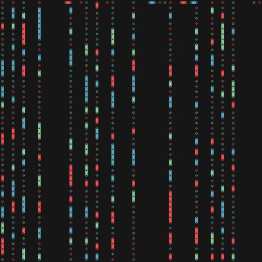 Kural 68 Komşuları 3 İlköğretim Hücresel Otomaton Rastgele tohum Örnek Uygulaması
