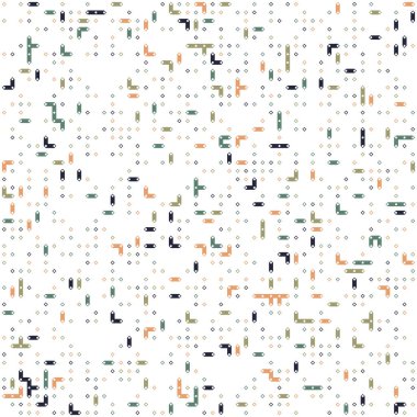 Kural 150 Komşuları 3 İlköğretim Hücresel Otomaton Rastgele tohum Örnek Uygulaması