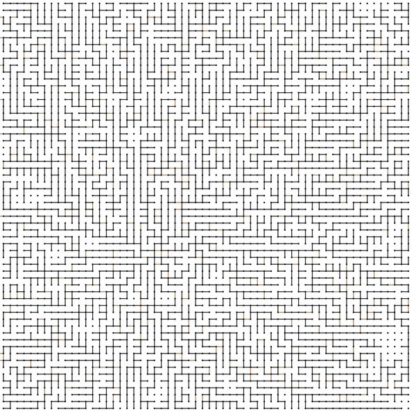 Иллюстрация реализации сетевой визуализации алгоритма Альберта - Ласло Барабаси