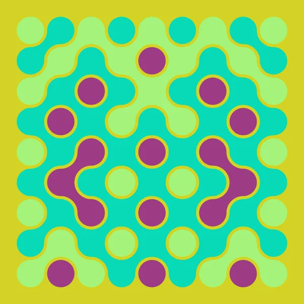 Multicolor Truchet Dlažba Připojení Ilustrace — Stockový vektor