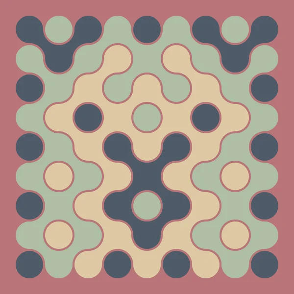 Multicolor Truchet Flisebelægning Forbindelser Illustration – Stock-vektor