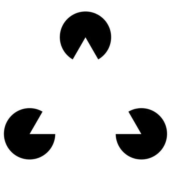 Gestalt Geometric Figures Example Illusion Illustration — Stock Vector