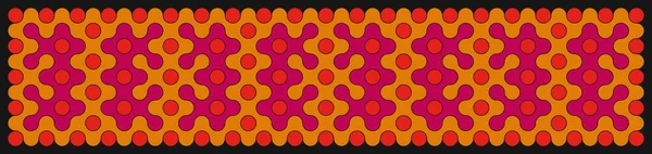 Multicolor Truchet Fliesen Verbindungen Illustration — Stockvektor