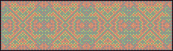 Multicolor Truchet Baldosas Conexiones Ilustración — Archivo Imágenes Vectoriales