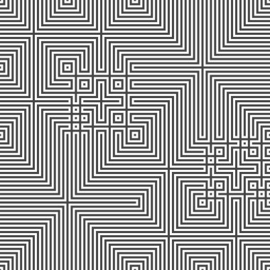 Soyut çizgiler Maze üretken sanat arkaplan çizimi