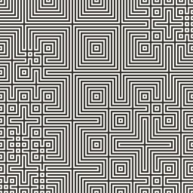 Soyut çizgiler Maze üretken sanat arkaplan çizimi