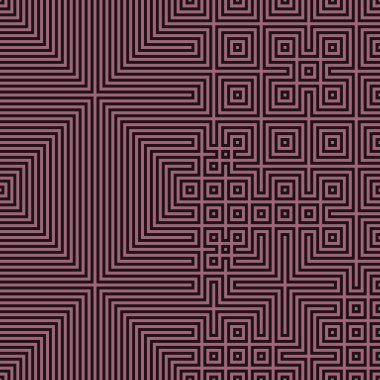 Soyut çizgiler Maze üretken sanat arkaplan çizimi