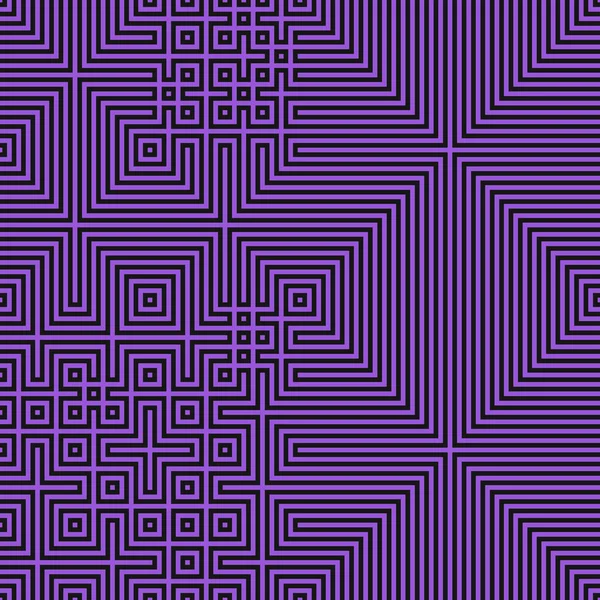 Abstract Lines Maze Generative Art Background Art Illustration — Vetor de Stock