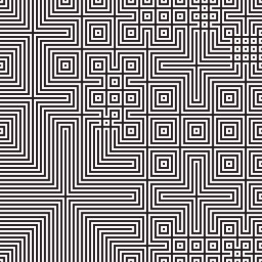 Soyut çizgiler Maze üretken sanat arkaplan çizimi