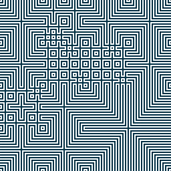 Lignes Abstraites Labyrinthe Art Génératif Fond Art Illustration — Image vectorielle