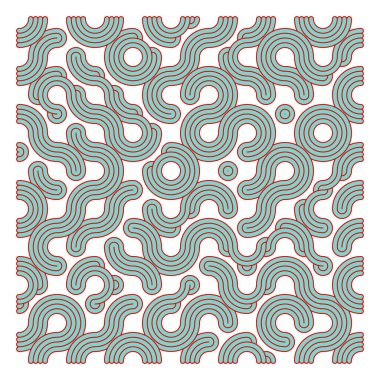 Renk kiremit bağlantıları illüstrasyonu