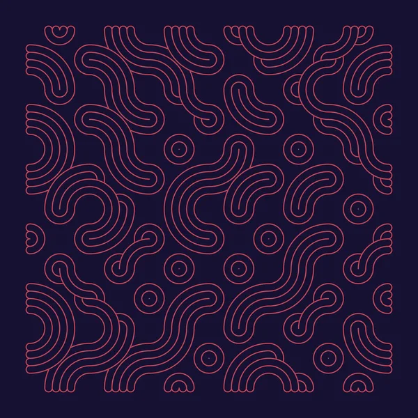 Color Truchet Tiling Connections Illustration — стоковый вектор