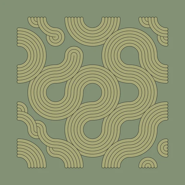 Color Truchet Tiling Connections Illustration — Stockový vektor