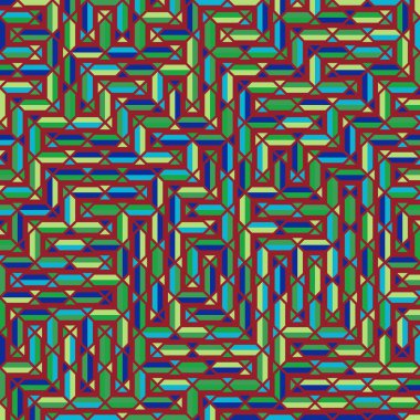 Color Rhombus tile tessellation pattern illustration
