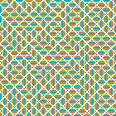 Color Rhombus tile tessellation pattern illustration