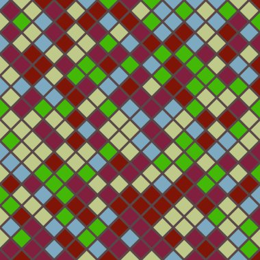 Color Rhombus tile tessellation pattern illustration