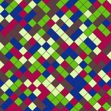 Color Rhombus tile tessellation pattern illustration