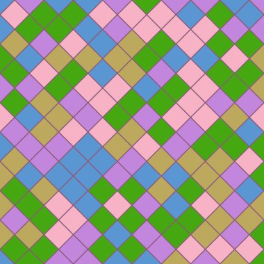 Color Rhombus tile tessellation pattern illustration