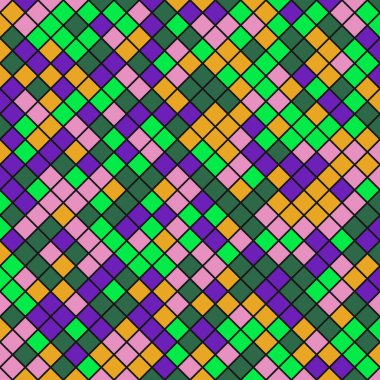 Color Rhombus tile tessellation pattern illustration