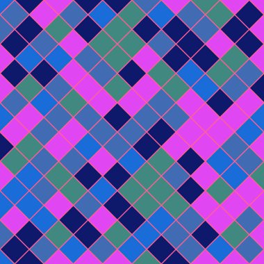 Color Rhombus tile tessellation pattern illustration