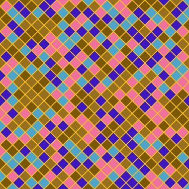 Color Rhombus tile tessellation pattern illustration
