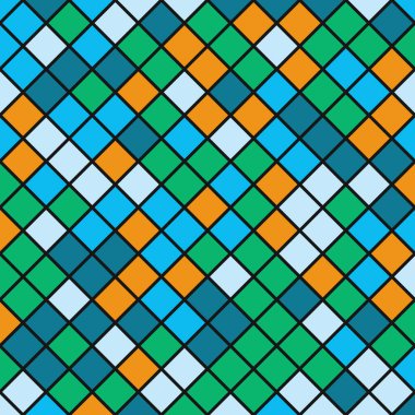 Color Rhombus tile tessellation pattern illustration
