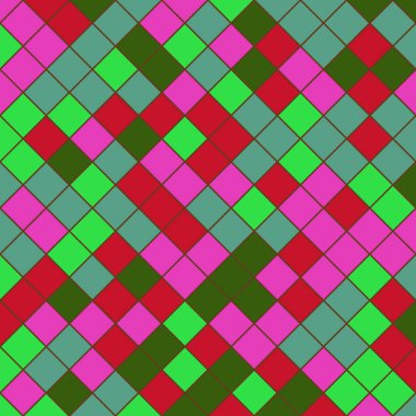 Color Rhombus tile tessellation pattern illustration