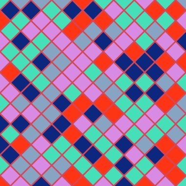 Color Rhombus tile tessellation pattern illustration