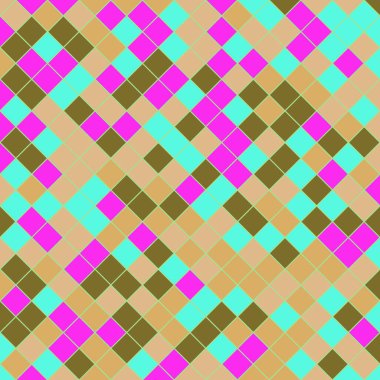 Color Rhombus tile tessellation pattern illustration