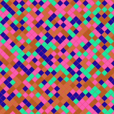 Color Rhombus tile tessellation pattern illustration