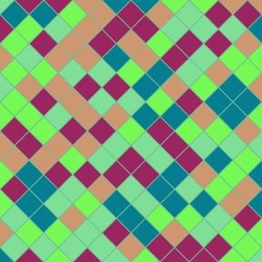 Color Rhombus tile tessellation pattern illustration