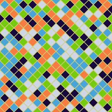 Color Rhombus tile tessellation pattern illustration