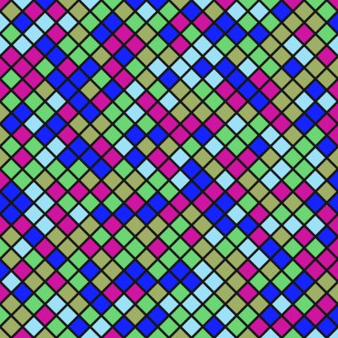 Color Rhombus tile tessellation pattern illustration