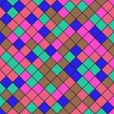 Color Rhombus tile tessellation pattern illustration
