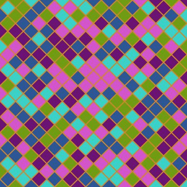 Color Rhombus tile tessellation pattern illustration