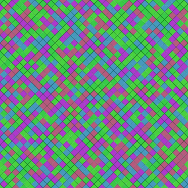 Color Rhombus Tile Tessellation Pattern Illustration — Stock Vector